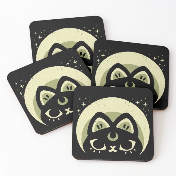 Item preview, Half Moon Witchy Cat designed and sold by xMorfina.