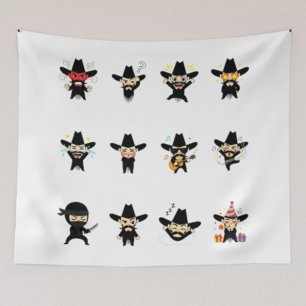 Item preview, Western Cowboy Emotions Sticker Pack designed and sold by RamyGallery.