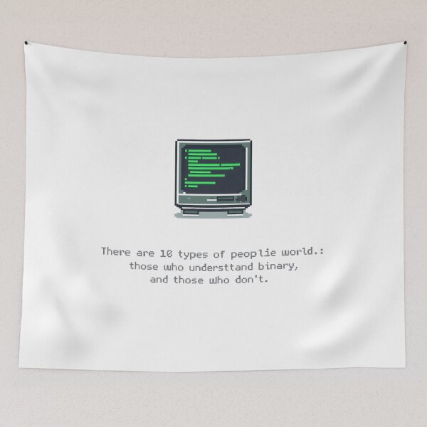 Item preview, Humorous T-shirt: Binary Code, Computer Science, Developer designed and sold by QuentinDelarbre.
