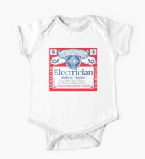 Funny Electrician Shirt Beer Drinking Retired Gift T-Shirt One Piece - Short Sleeve