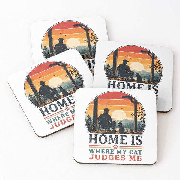 Item preview, Home Is Where My Cat Judges Me designed and sold by the-dovlat.