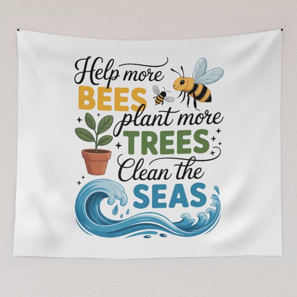 Item preview, Earth Day Save Bees Plant Trees Clean Seas Boys designed and sold by sailorjessiArt.