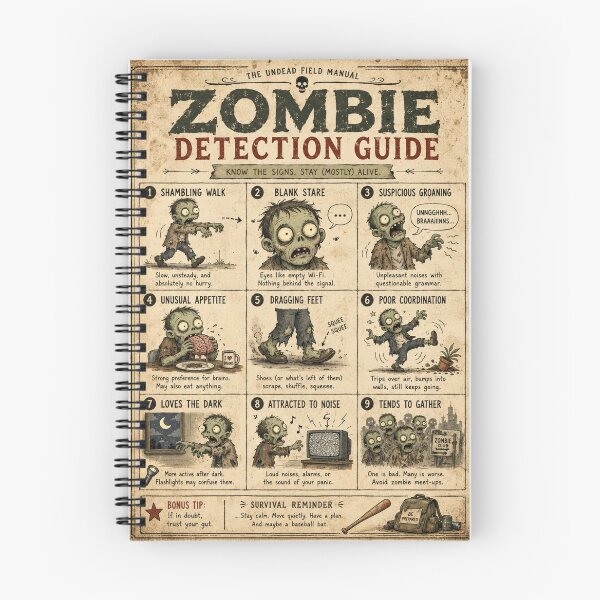 Item preview, Funny Zombie Survival Guide designed and sold by Nightarcade.