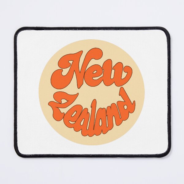 Item preview, New Zealand - Groovy Yellow and Orange Retro Aesthetic Sticker designed and sold by MorganMcG.