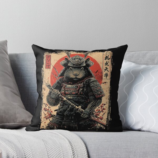 Item preview, Vintage Japanese Art Anime Graphic Samurai Capybara Warrior designed and sold by Littermin.