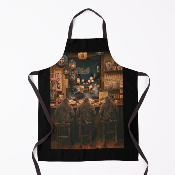 Item preview, Japanese Bigfoot Art Ramen Noodle Foodie Animal Lover designed and sold by DoodleTortle.