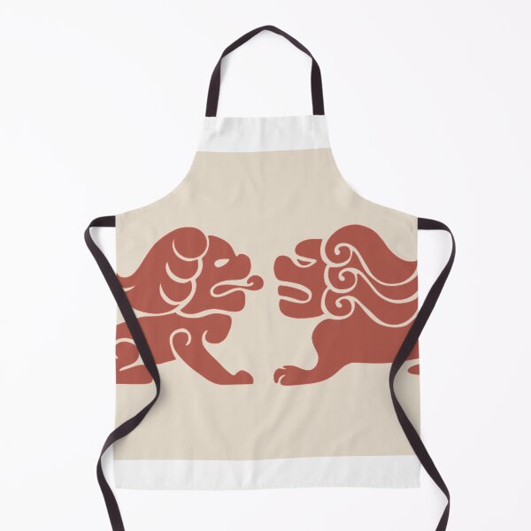 Item preview, Korean Traditional Lion Pattern Wall Art — Warm Mocha Minimalist Print designed and sold by DaHaeStudio.