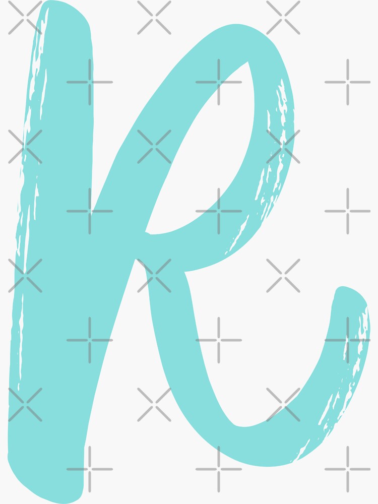 "Blue Letter R" Sticker by mynameisliana | Redbubble