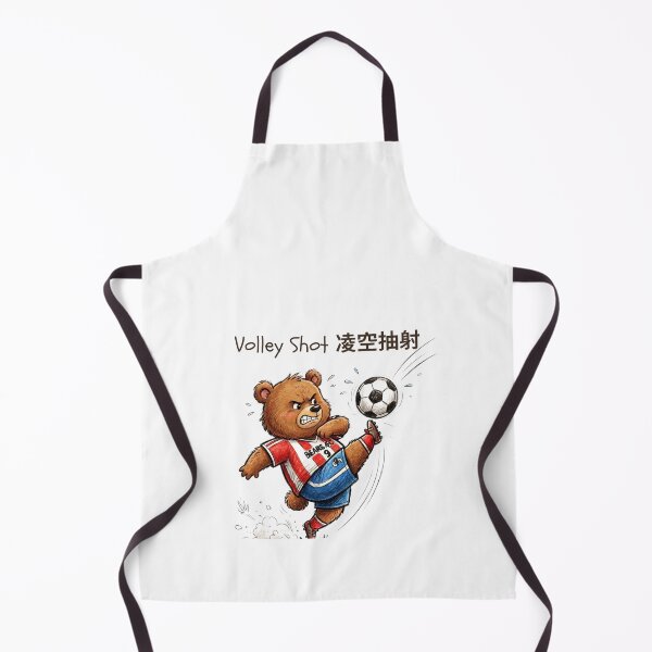 Item preview, Fierce Soccer Bear Volley Shot Illustration designed and sold by TaiwanMemory.
