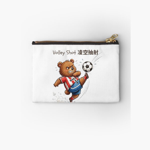 Item preview, Fierce Soccer Bear Volley Shot Illustration designed and sold by TaiwanMemory.