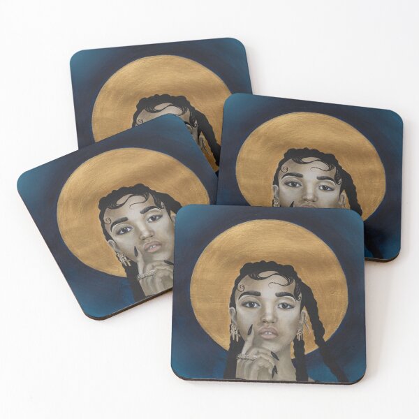 Item preview, FKA Twigs - Godly Golden Halo Fan Art Sticker design designed and sold by MorganMcG.