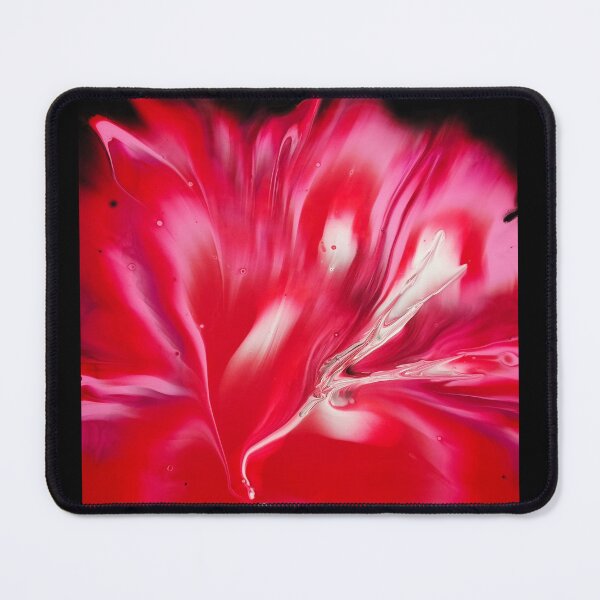 Item preview, Abstract pink and red flower painting designed and sold by DardinieDesigns.