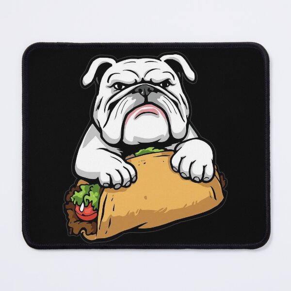 Item preview, Bulldog Eating A Taco Funny Dog Art designed and sold by Form & Fauna.