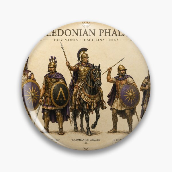 Item preview, Macedonian Phalanx Ancient Greek Warfare Art designed and sold by Retr0Tshirts.