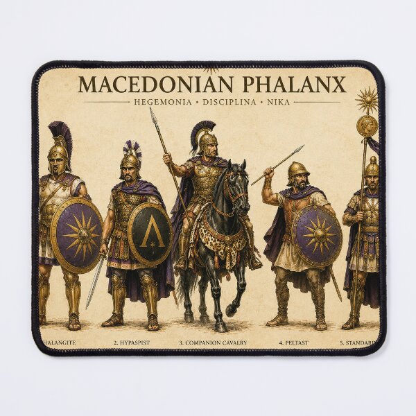 Item preview, Macedonian Phalanx Ancient Greek Warfare Art designed and sold by Retr0Tshirts.