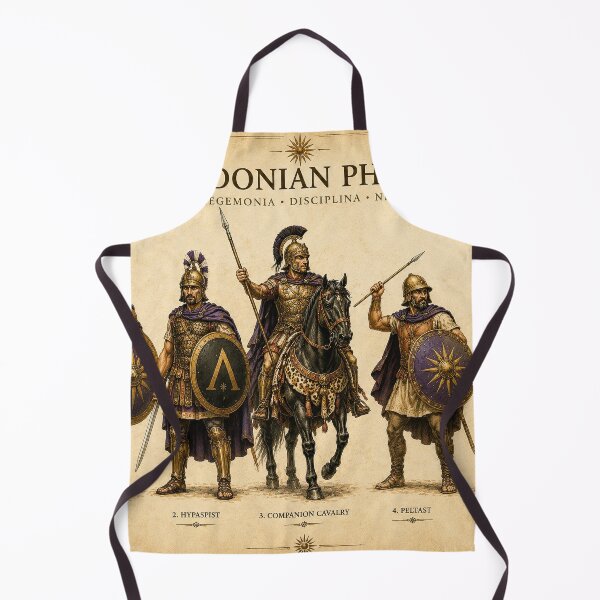 Item preview, Macedonian Phalanx Ancient Greek Warfare Art designed and sold by Retr0Tshirts.