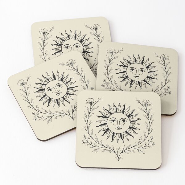 Item preview, Midsummer Sun Floral Boho Celestial Art designed and sold by Christine Krahl.