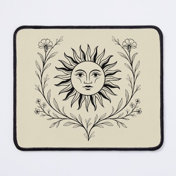 Item preview, Midsummer Sun Floral Boho Celestial Art designed and sold by Christine Krahl.