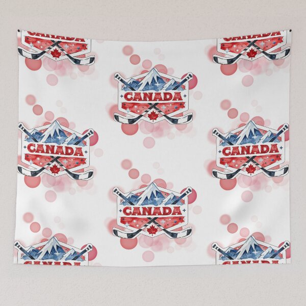 Item preview, Canada Postage Stamp with Hockey Sticks and Mountains designed and sold by iamKRUK.