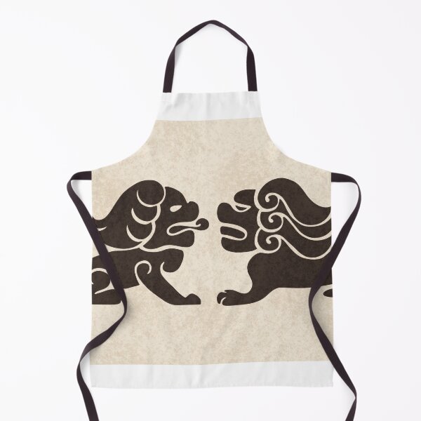Item preview, Korean Traditional Lion Pattern — Hanji Texture Heritage Art Print designed and sold by DaHaeStudio.
