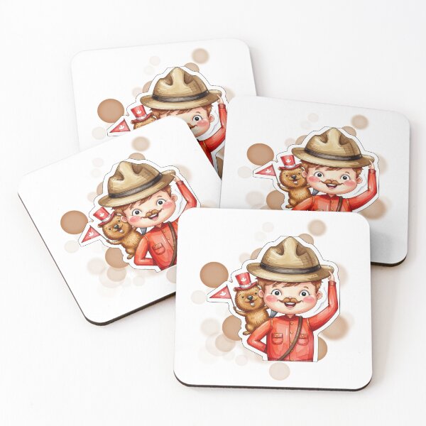 Item preview, Happy Canadian Hunter with Beaver and Canada Flag Design designed and sold by iamKRUK.