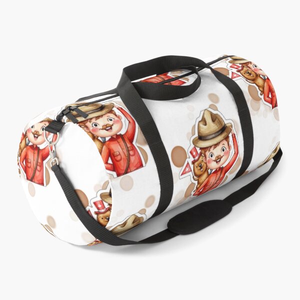 Item preview, Happy Canadian Hunter with Beaver and Canada Flag Design designed and sold by iamKRUK.