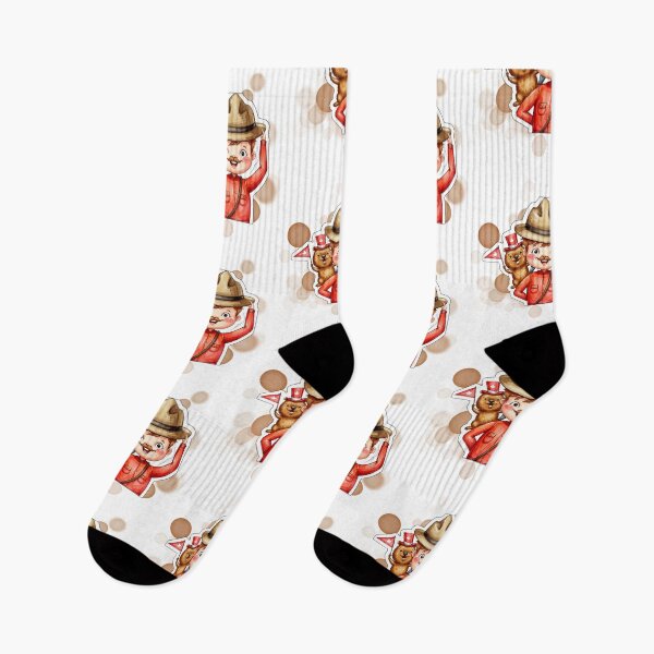 Item preview, Happy Canadian Hunter with Beaver and Canada Flag Design designed and sold by iamKRUK.