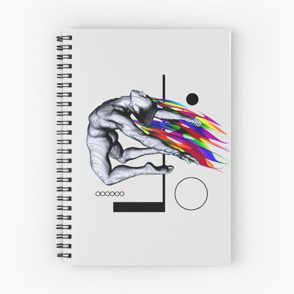 Item preview, Acrobat gymnast jumping with geometric vibrant shapes designed and sold by Arija07.