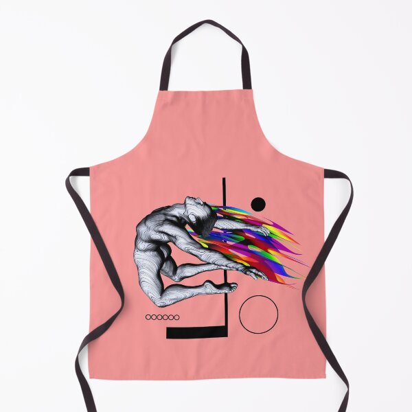 Item preview, Acrobat gymnast jumping with geometric vibrant shapes designed and sold by Arija07.