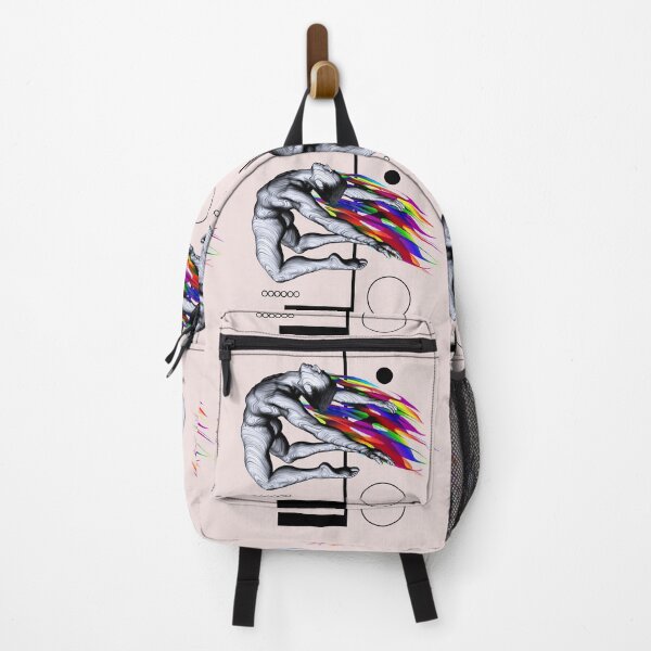 Item preview, Acrobat gymnast jumping with geometric vibrant shapes designed and sold by Arija07.