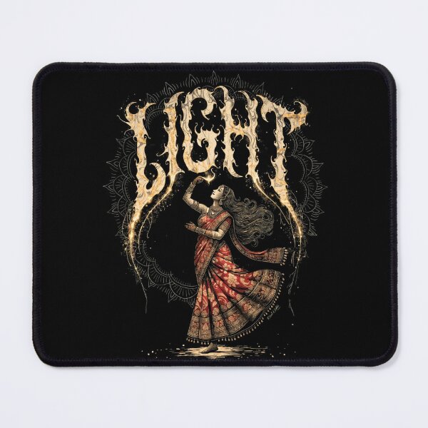 Item preview, Mystical Indian Woman Reaching for Light - Dark Fantasy Gothic Typography designed and sold by PrimalBeastLab.