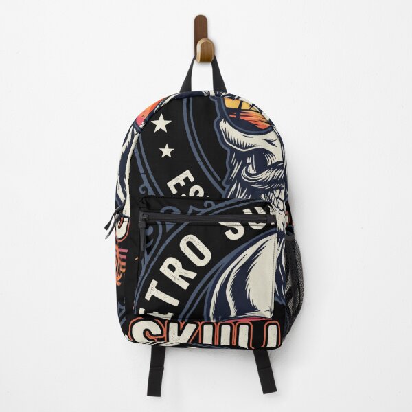 Item preview, Retro Sunset Ryders Bearded Skull Beach designed and sold by seven things shop.