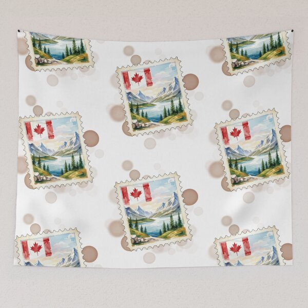 Item preview, Canada Landscape Postage Stamp Travel Design designed and sold by iamKRUK.
