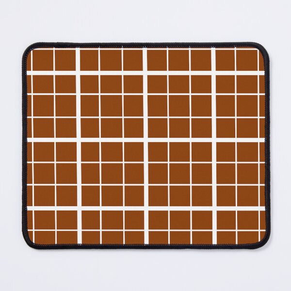 Item preview, Brown and White Grid Windowpane Check Design  designed and sold by PatternTitan.