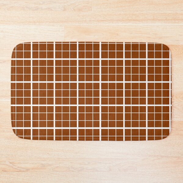 Item preview, Brown and White Grid Windowpane Check Design  designed and sold by PatternTitan.