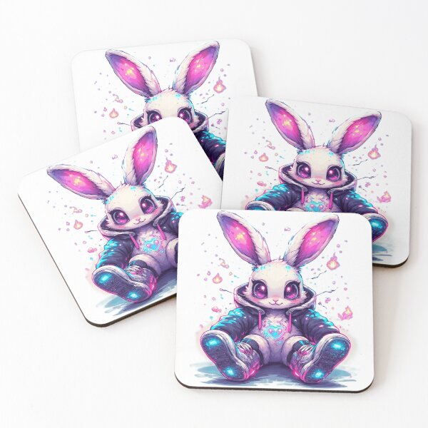 Item preview, Kawaii Neon Bunny by NegarTvDesigns  designed and sold by NegarTv Designs.
