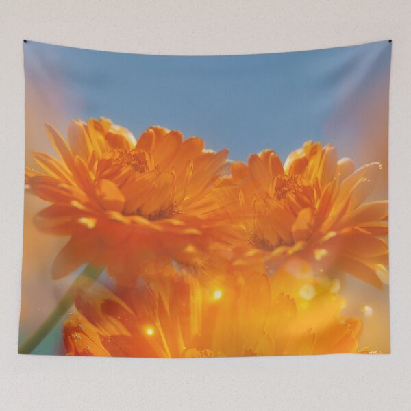 Item preview, Golden Calendula Blooms – Radiant Flower Essence Art designed and sold by helgekerler.