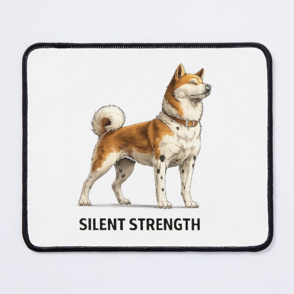 Item preview, Silent Strength Shiba Inu Dog Minimalist Powerful Quote Design Gift for Dog Lovers designed and sold by ArtByTripti.