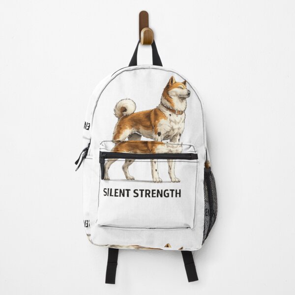 Item preview, Silent Strength Shiba Inu Dog Minimalist Powerful Quote Design Gift for Dog Lovers designed and sold by ArtByTripti.