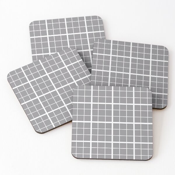 Item preview, Grey and White Grid Windowpane Check Design  designed and sold by PatternTitan.