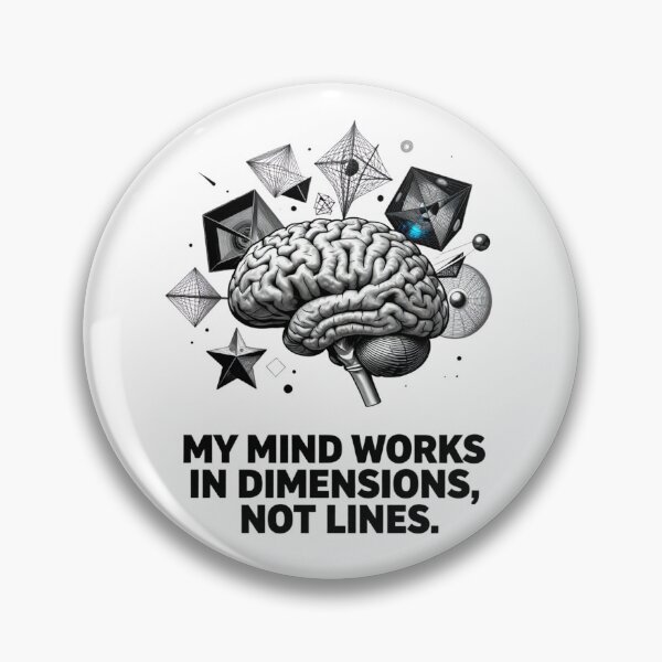 Item preview, Mind Works In Dimensions Not Lines – Vintry Off Graphic Tee designed and sold by VintryOff.