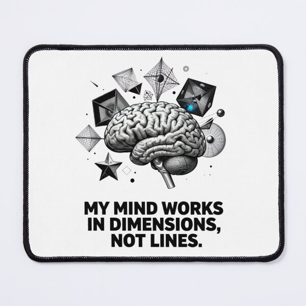 Item preview, Mind Works In Dimensions Not Lines – Vintry Off Graphic Tee designed and sold by VintryOff.