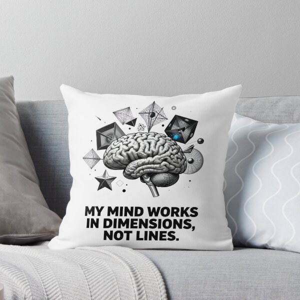 Item preview, Mind Works In Dimensions Not Lines – Vintry Off Graphic Tee designed and sold by VintryOff.