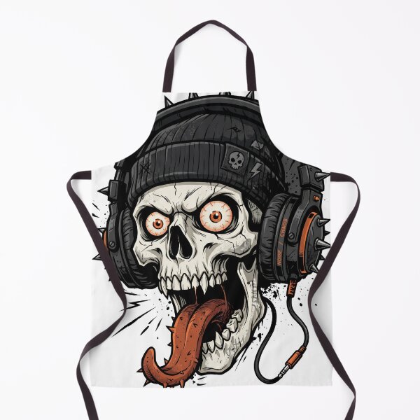 Artikelvorschau, Stachelkopfhörer, Totenkopf, Punkrock, Metal-Musik entworfen und verkauft von seven things shop.