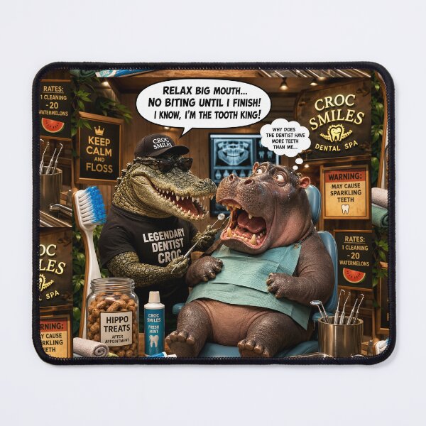 Item preview, Legendary Dentist Croc Funny Hippo Dental Spa designed and sold by SoftAuraStudi0.