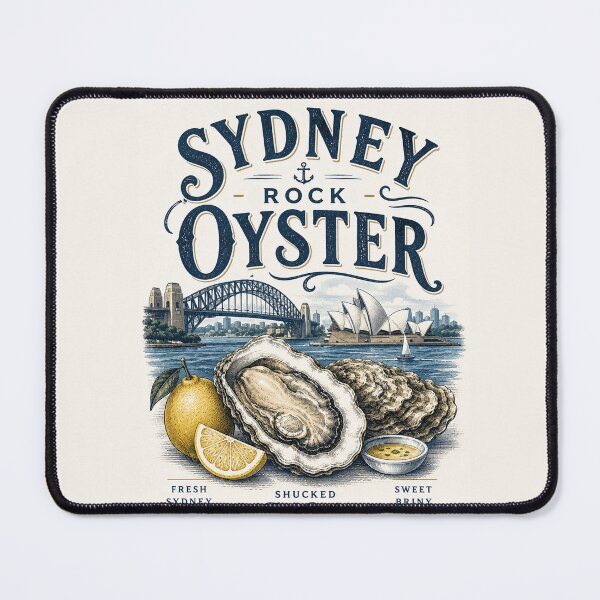 Item preview, Sydney Rock Oyster – Vintage Seafood Market Design designed and sold by SLGA-Designs.