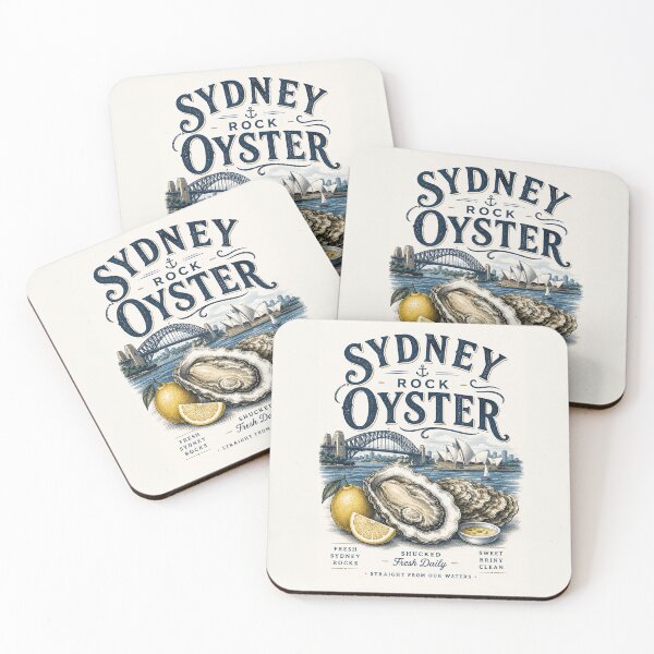 Item preview, Sydney Rock Oyster – Vintage Seafood Market Design designed and sold by SLGA-Designs.