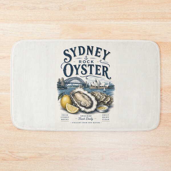 Item preview, Sydney Rock Oyster – Vintage Seafood Market Design designed and sold by SLGA-Designs.