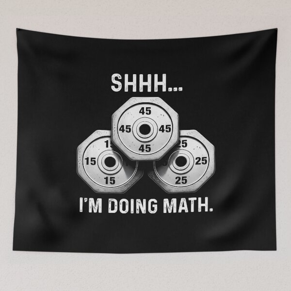 Item preview, Shhh... I'm Doing Math Workout Dumbell Barbell designed and sold by wansilastomi.