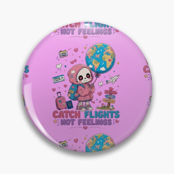Item preview, Catch Flights Not Feelings Kawaii Skeleton Sticker designed and sold by Ecocrushstudio.